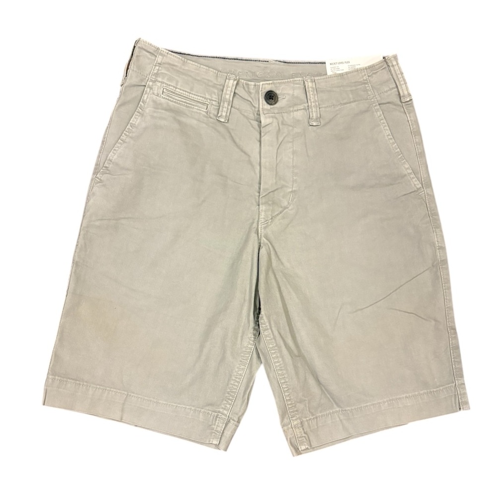 Brand New American Eagle Outfitters Light Gray Flat Front Shorts